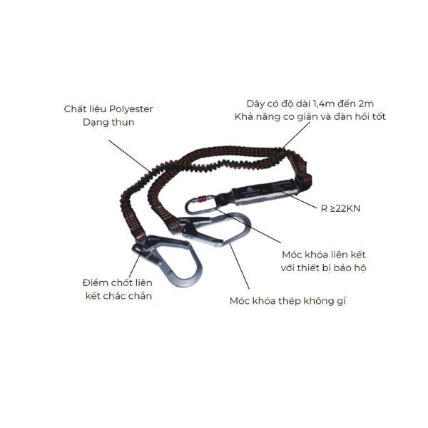 Dây Chống Sốc 2 Móc Thép Model AN245200CDD/ADD -  ATC0230