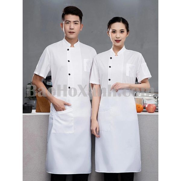 May Đồng Phục Bảo Hộ Lao Động Áo Bếp Kaki - ADB0004