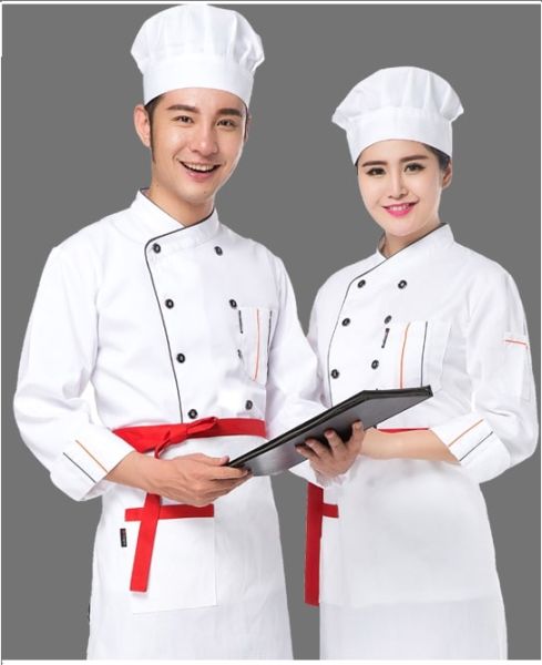 Đồng Phục Đầu Bếp Kiểu Dáng Đẹp Cho Nam Nữ - DDB0012