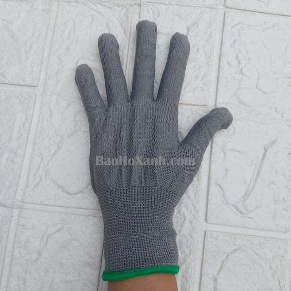 Găng Tay Bảo Hộ Len Mỏng Mút Xám Chính Hãng - GTV0034