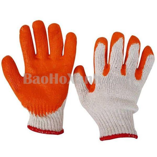 Găng Tay Len Bảo Hộ Phủ Cao Su - GDK0025