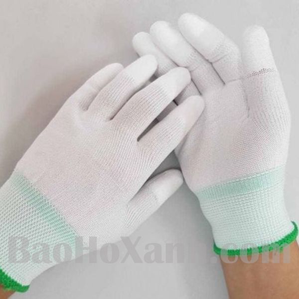 Găng Tay Vải Phủ Lòng Bàn Tay PU Chống Tĩnh Điện An Toàn ESD - GTV0028