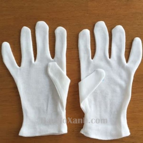 Găng Tay Vải Cotton Màu Trắng Chất Lượng Cao - GTV0007