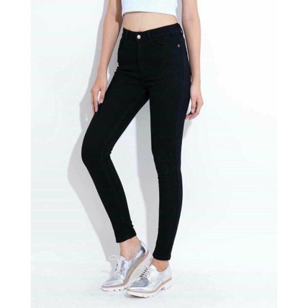 Gia Công Quần Jean Nữ Công Sở Màu Đen - QEA0004