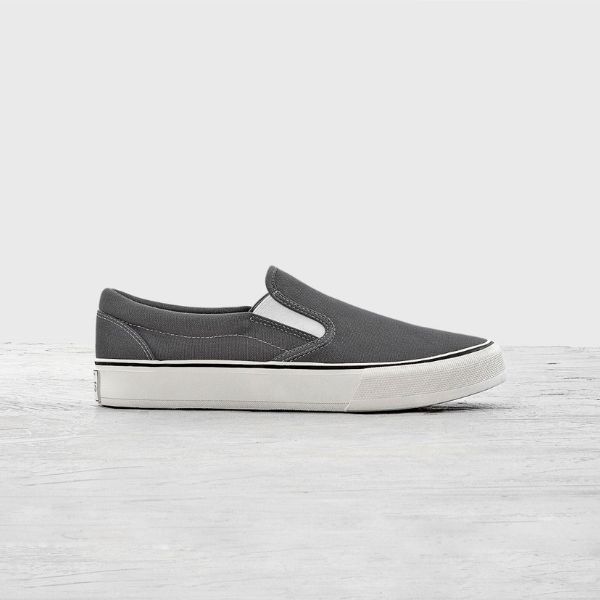 Giày Lười Vải Nam Dark Grey Hiện Đại - GVA0036