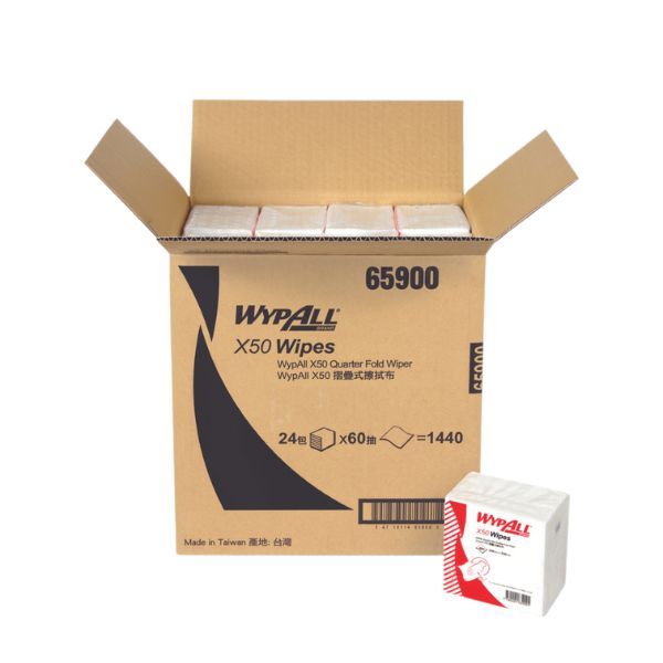 Giấy Thấm Dầu Hóa Chất Kimberly Clark WYPALL X50 65900 Dạng Thùng - TDA0004