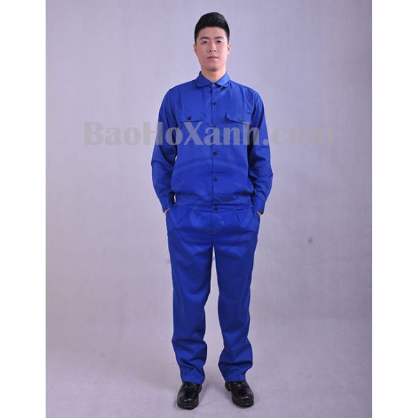 Quần Áo Bảo Hộ Lao Động Vải Kaki Xanh Nổi Bật - QAK0007