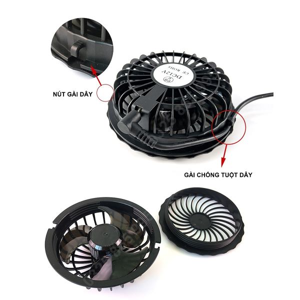 Quạt Làm Mát Áo Bảo Hộ Lao Động - DMS0034