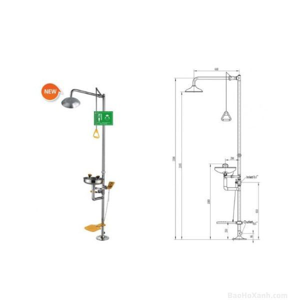 Thiết Bị Rửa Mắt Và Tắm Khẩn Cấp Chống Đóng Băng WJH1005 - RMK0008