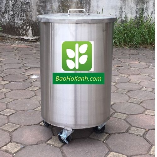 Thùng Rác Inox Di Động Cao Cấp - TRA0075