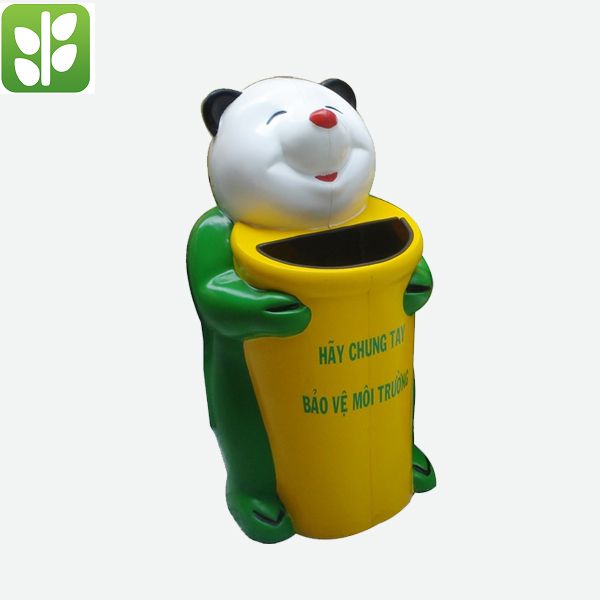 Thùng Rác Nhựa Composite Hình Gấu Trúc - TRA0014