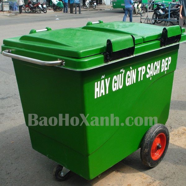 Thùng Rác Composite 660L 3 Bánh Đúc Đặc - TRA0002