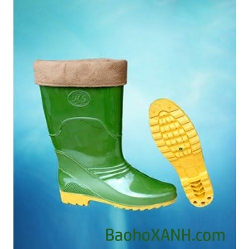 Ủng Bảo Hộ Cao Su Xanh Lá Có Lót HOA SAN - UCS0041