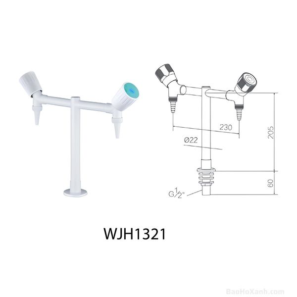 Vòi Rửa 2 Đầu Phòng Thí Nghiệm WJH1321 - PTN0011