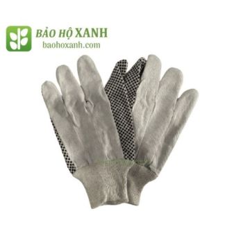 Bao Tay Vải Phủ Hạt Nhựa Đen An Toàn