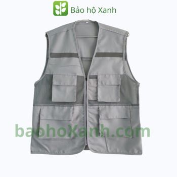 Áo Phản Quang Ghi Lê Màu Xám