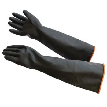 Găng Latex Chống Dầu Axit Đen Usafety Mỹ Tiêu Chuẩn CE Dài 55cm Size XL An Toàn