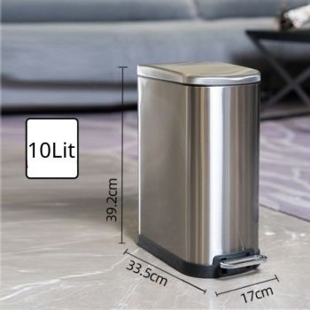 Thùng Rác Inox Đạp Chân 10L Chất Lượng