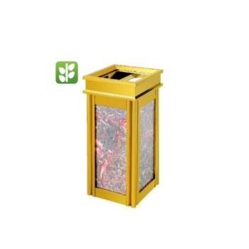 Thùng Rác Inox Đá Hoa Cương Có Gạt Tàn Thuốc - TRA0067