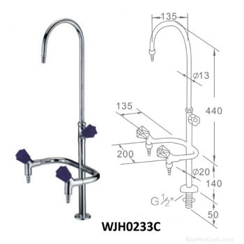 Vòi Rửa 3 Đầu Inox Phòng Thí Nghiệm Chất Lượng