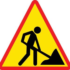 Biển Báo Công Trường Tam Giác Cảnh Báo Nguy Hiểm Bằng Tôn