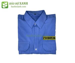 đồng phục bảo vệ màu xanh cao cấp 