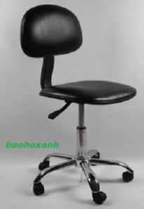Ghế Chống Tĩnh Điện Có Tựa Màu Đen - GCT0005