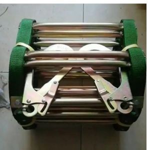 Thang Dây Thoát Hiểm Ống Đồng Có Chân Chống Tường TH58 20 Mét Tốt