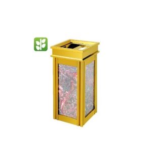 Thùng Rác Inox Đá Hoa Cương Có Gạt Tàn Thuốc