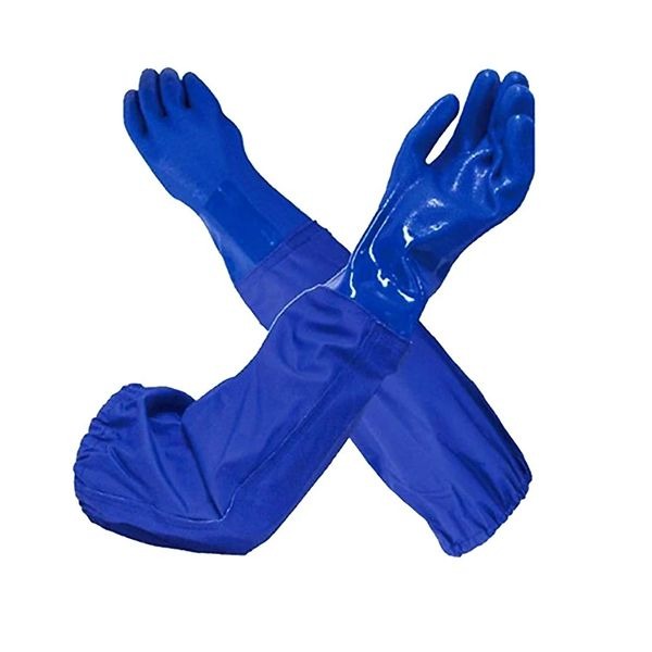 Găng Cao Su Dài 806H - Chống Dầu Và Axit Usafety Mỹ Tiêu Chuẩn CE Dài 55cm Size L Và XL Chất Lượng