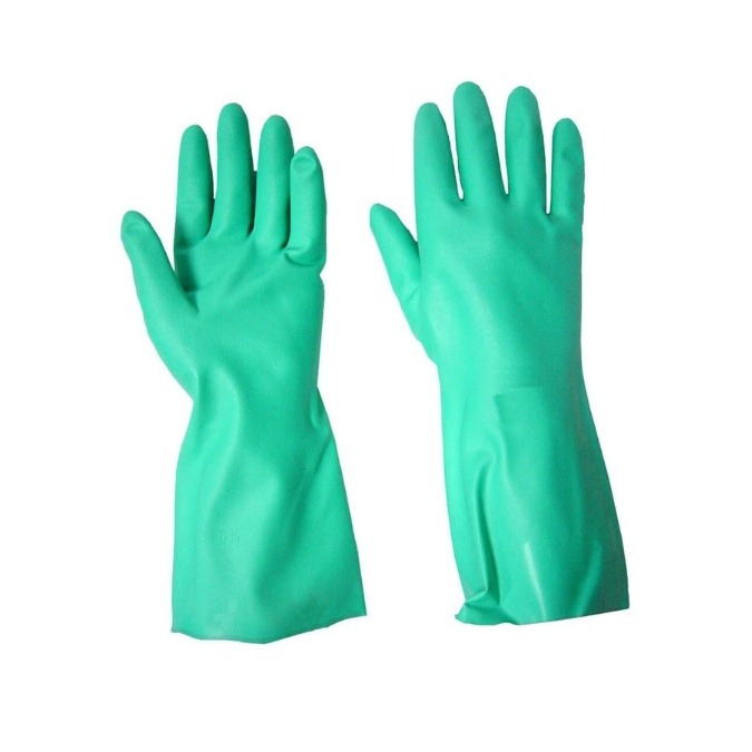 Gang Cao Su Ngắn 806 - Chống Dầu Và Axit Usafety Mỹ Tiêu Chuẩn CE Dài 27cm Size L Và XL Trong Vệ Sinh Công Nghiệp