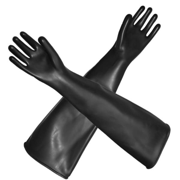 Găng Latex Chống Dầu Axit Đen Usafety Mỹ Tiêu Chuẩn CE Dài 55cm Size XL Đặt Chuẩn