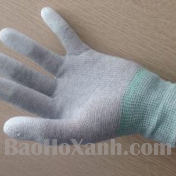 Găng Tay Sợi PU Ngón Xám