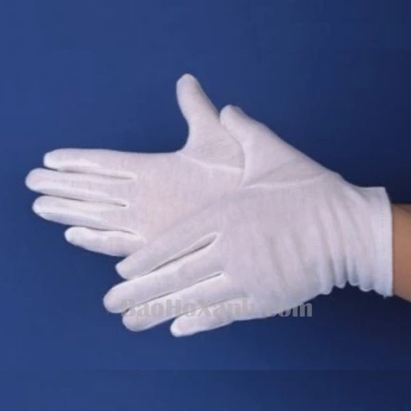 Găng Tay Vải Cotton Trắng Đẹp