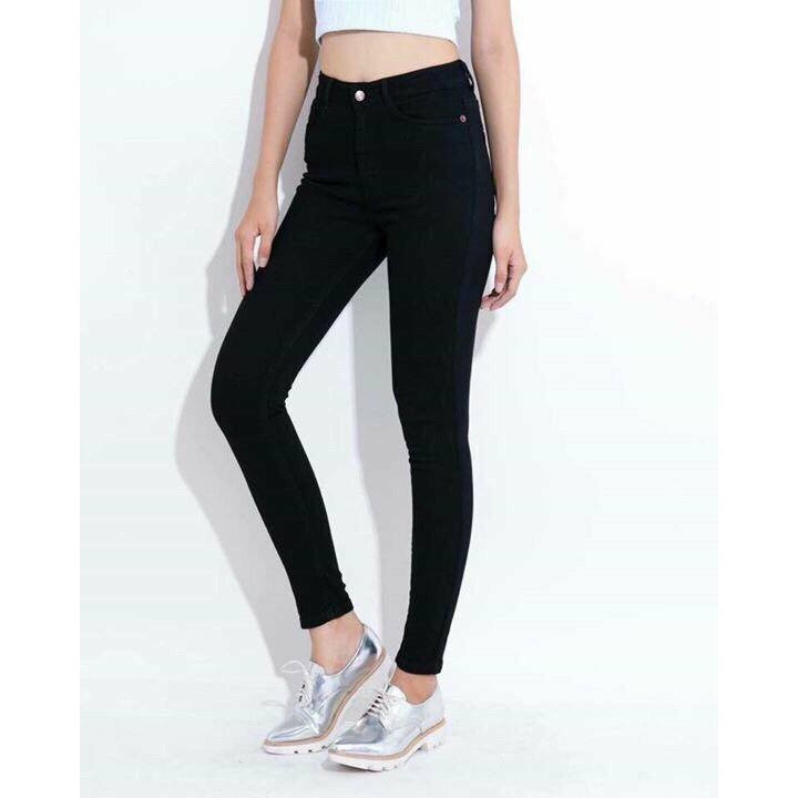 Gia Công Quần Jean Nữ Công Sở Màu Đen - QEA0004