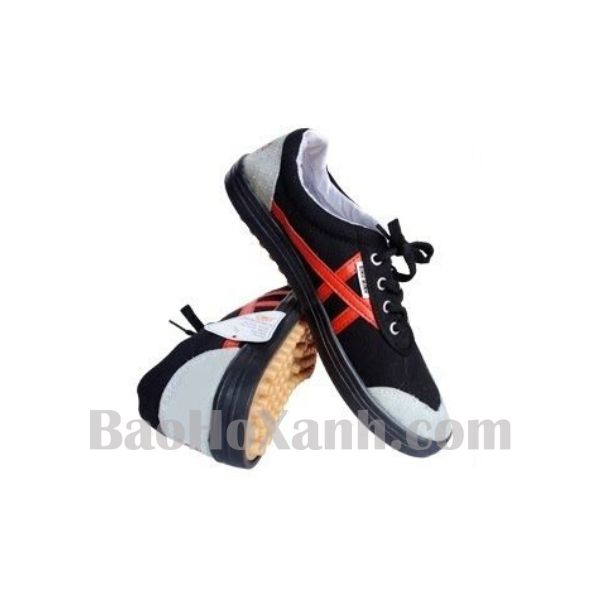 Giày Vải Bảo Hộ Đen Đế Đinh