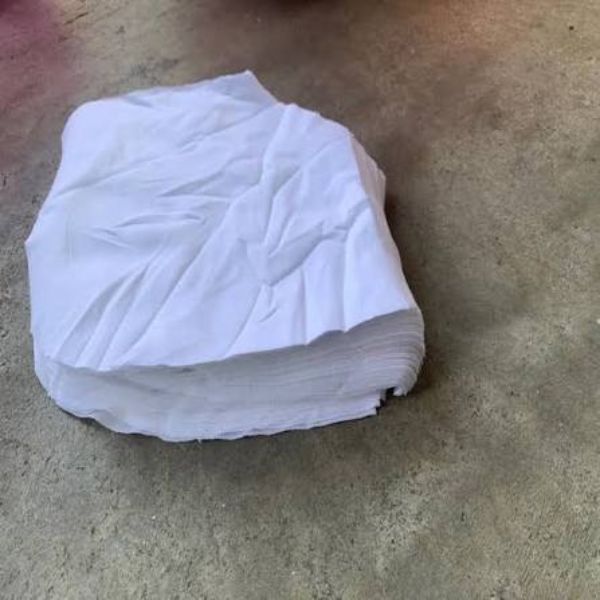Giẻ Lau Cotton Màu Trắng Loại To