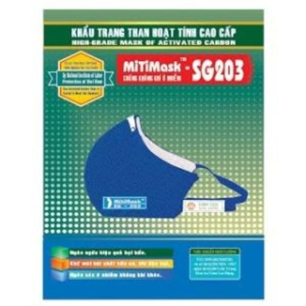 Khẩu Trang Chứa Than Hoạt Tính Mitimask Sg203 Thiết Kế Tiện Dụng