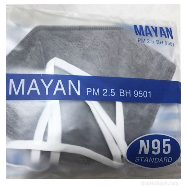 Khẩu Trang Hoạt Tính Mayan Cao Cấp PM2.5 BH9501 Còn Ngăn Chặn Các Tác Nhân Gây Ung Thư Và Các Chất Ô Nhiễm Có Hại Từ Khí Thải Ô Tô, Xe Máy Và Hoạt Động Công Nghiệp.