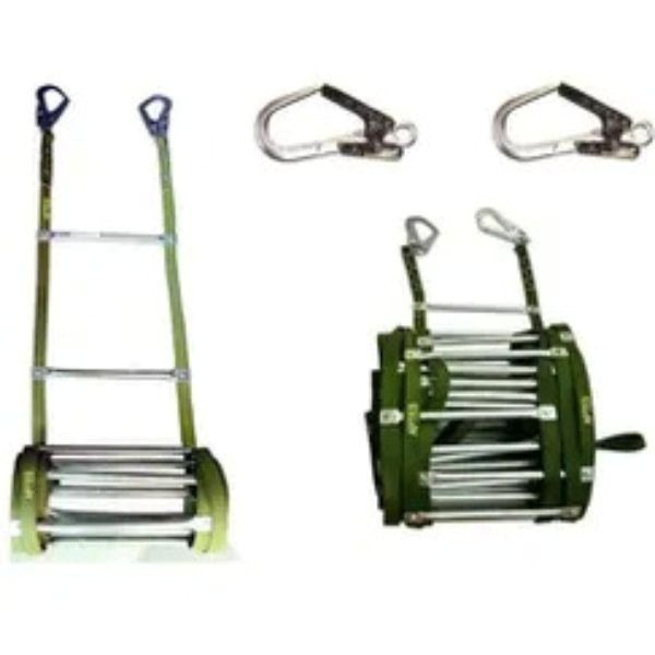 Thang Dây Thoát Hiểm Ống Đồng Có Chân Chống Tường TH58 25 Mét Bền Bỉ Bảo Hộ