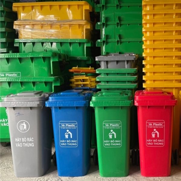 Thùng Rác 120L Giá Rẻ Chính Hãng Nhựa Tốt