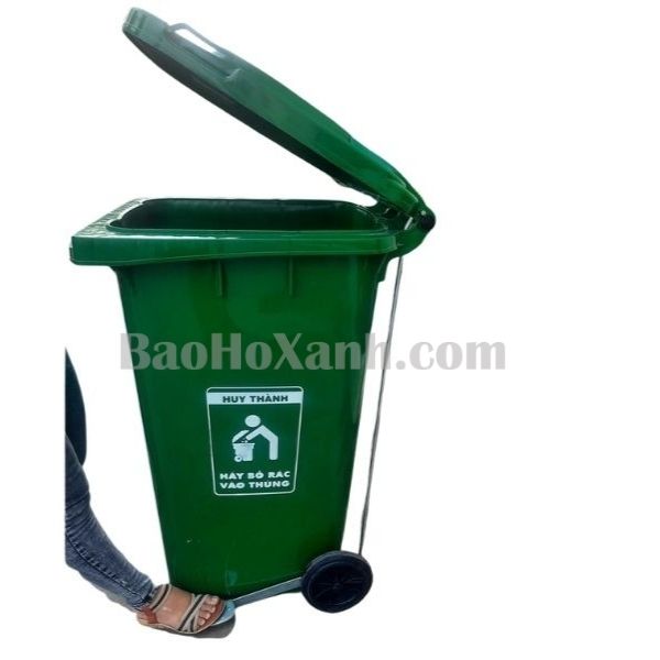 Thùng Rác 240L Đạp Hông Xanh Lá