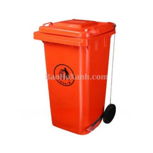 Thùng Rác 240L Màu Cam
