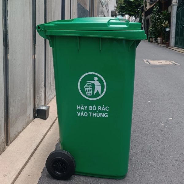 Thùng Rác 240L Nhựa Nguyên Sinh Bền Bỉ