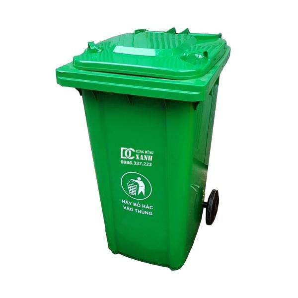 Thùng Rác Công Cộng 240 Lít Đa Năng Có Bánh