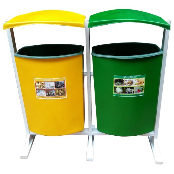 Thùng Rác Công Cộng Đôi Bằng Nhựa