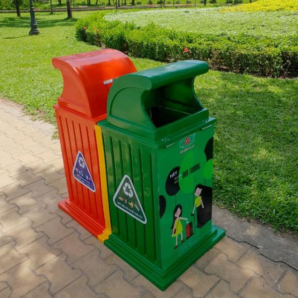 Thùng Rác Công Cộng Đôi Giá Tốt