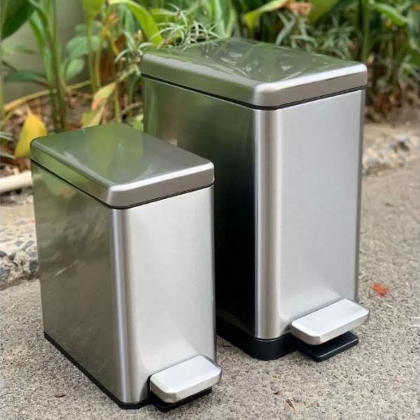 Thùng Rác Inox Đạp Chân 10L Chống Mùi