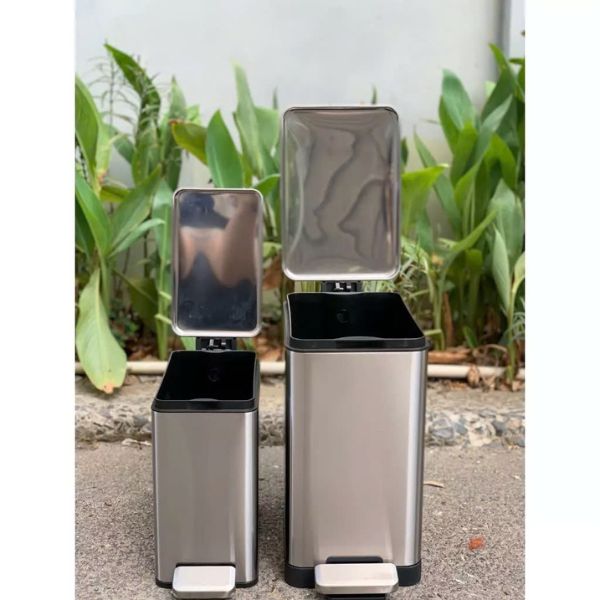 Thùng Rác Inox Đạp Chân 10L Nắp Bật