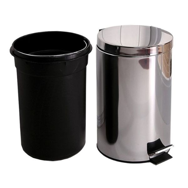Thùng Rác Inox Tròn 20L Cao Cấp